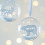 Personalised Arctic Animals Snow Bauble, thumbnail 3 of 6