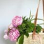 Handwoven Straw Market Bag With Long And Short Natural Leather Handles, thumbnail 3 of 6
