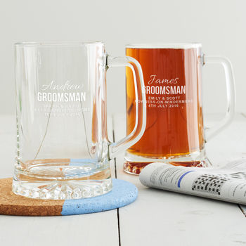 Personalised Groomsman Wedding Glass, 5 of 11