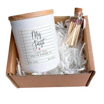 You've Earned It Teacher Candle Gift, 6 of 9