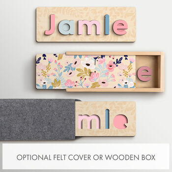 Personalised Flourish Wooden Name Puzzle, 4 of 6