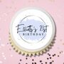 Personalised Rose Gold Hoop Design Edible Drink Toppers, thumbnail 2 of 4