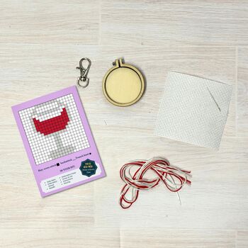 Partners In Wine! Mini Matchbox Cross Stitch Kit, 6 of 6