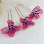 Pink And Purple Flower Hair Pins, thumbnail 8 of 9