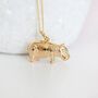 Baby Hippo Necklace In 18ct Gold Plated Silver, thumbnail 1 of 10