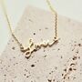 Lover Script Taylor Swift Inspired Necklace In Stainless Steel With Adjustable, thumbnail 3 of 4