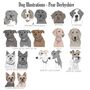Personalised Illustrated Dog Tea Towel, thumbnail 8 of 8