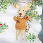 Reindeer In Jumper Christmas Tree Decoration, thumbnail 1 of 4