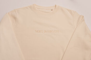 Personalised Embroidered Bridal Wedding Jumper, 8 of 8