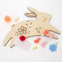 Wooden Bunny Embroidery Easter Kraft Kit, thumbnail 4 of 4