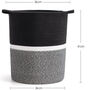 Black Cotton Rope Baby Laundry Basket For Nursery, thumbnail 2 of 4