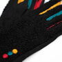 Black Boucle Gloves With A Pop Of Colour, thumbnail 4 of 6