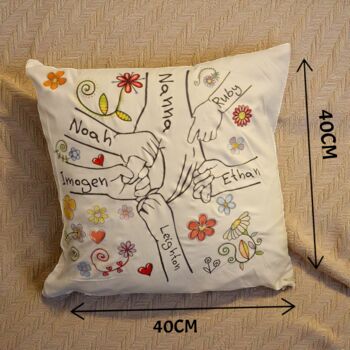 Personalised Holding Hands Cushion Custom Keepsake Gift, 4 of 7