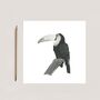 Sal The Toucan Luxury Blank Greeting Card, thumbnail 2 of 3