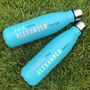 Personalised Reusable Blue Water Bottle, thumbnail 3 of 4