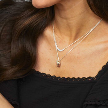Rose Gold Strawberry Sterling Silver Necklace, 7 of 8