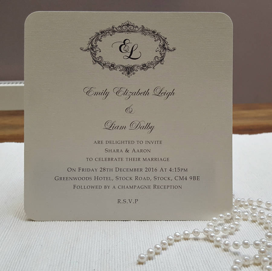 Victorian Personalised Wedding Invitations By Beautiful Day