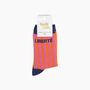 Liberte Stripes Combed Cotton Glitter Socks In Pink/Blue, thumbnail 4 of 4