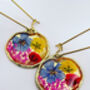 Pressed Flowers Dangling Earrings Small Hand Made, thumbnail 6 of 12