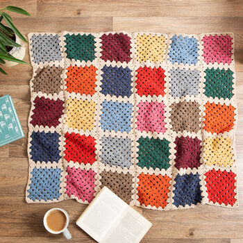 Catalonia Granny Squares Blanket Crochet Kit, 3 of 11