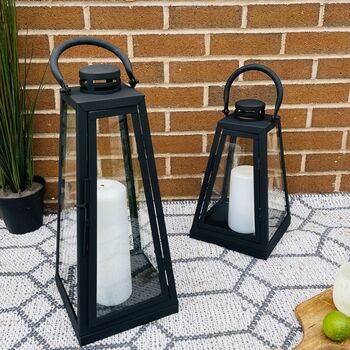 Tall Black Metal Lantern, 3 of 6