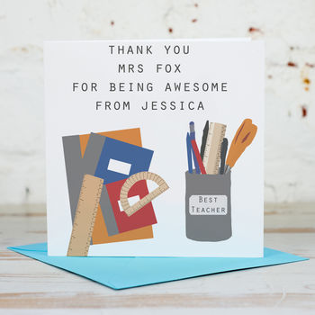 Personalised Thank You Teacher Card, 3 of 3