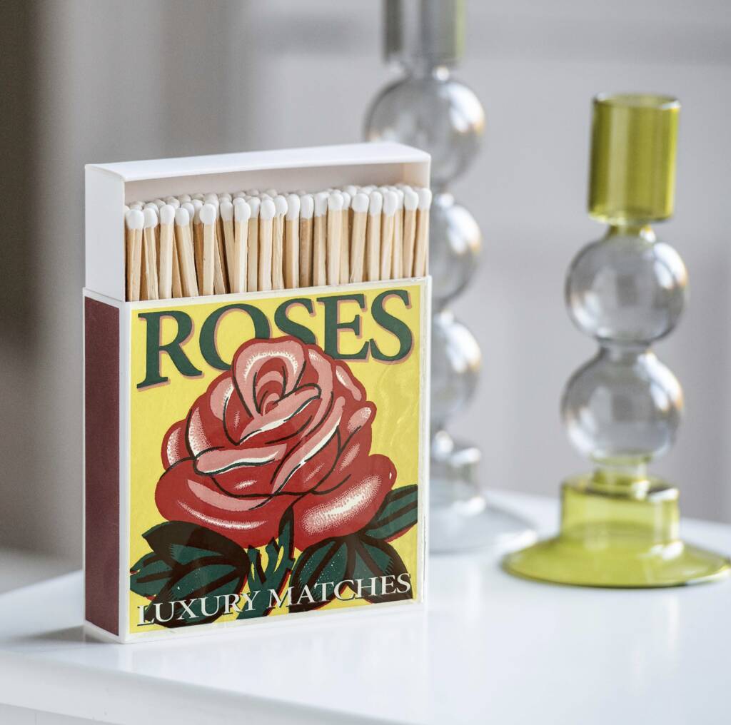 Luxury Boxed Retro Roses Matches, 1 of 2