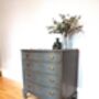 Vintage Serpentine Fronted Four Drawer Chest, thumbnail 2 of 5