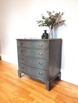 Vintage Serpentine Fronted Four Drawer Chest, 2 of 5