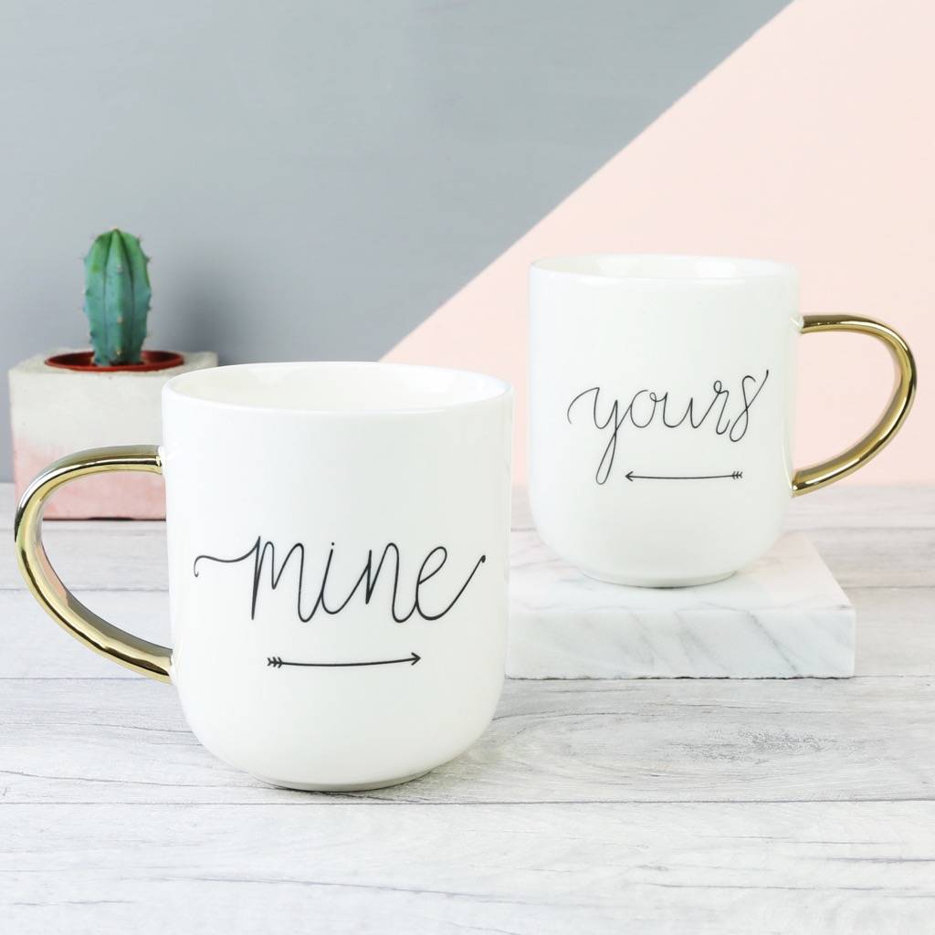 Mine And Yours Mugs By Lisa Angel | notonthehighstreet.com