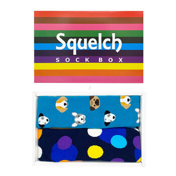 Gift Set Of Two Pairs Of Squelch Adult Socks Dogs, 2 of 4