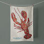 Red Lobster Tea Towel | 100% Cotton | Made In England, thumbnail 1 of 10