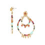 'Gypsy' Statement Drop Earrings Semiprecious Stones And Crystal, thumbnail 3 of 3