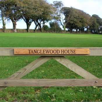 Engraved Wooden Gate Sign, 6 of 12