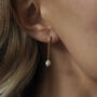 Bella. Bridesmaid Bridal Pearl Gold Plated Earrings, thumbnail 1 of 9