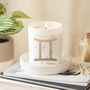 Gemini Zodiac Birth Flower Personalised Candle Gift, thumbnail 2 of 12