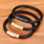 Braided Leather Plaited Bracelet Black Or Brown, thumbnail 1 of 12