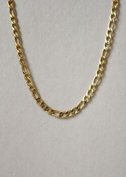Figaro Chain Necklace 18 K Gold Plated, 2 of 7