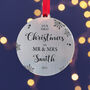 First Christmas Married Couple Gold Or Silver Tree Decoration, thumbnail 2 of 6