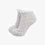 Women's Short Slipper Socks Grip Sole Light Grey Spots, thumbnail 1 of 3