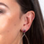 Petal Drop Earrings Pear Cut Ruby 18ct Gold Vermeil, thumbnail 2 of 6