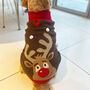 Christmas Rudolf Dog Jumper, thumbnail 1 of 5