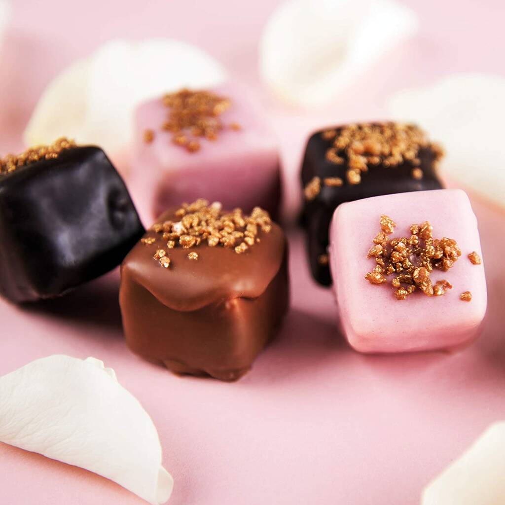 Strawberry And Marc De Champagne Popping Candy Truffles, 1 of 6