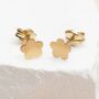 9ct Gold Flower Stud Earrings, thumbnail 2 of 4