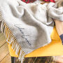 Personalised Wool Throw With Address, thumbnail 4 of 7