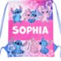 Disney Lilo And Stitch Drawstring Bag Personalised Girls, thumbnail 5 of 6