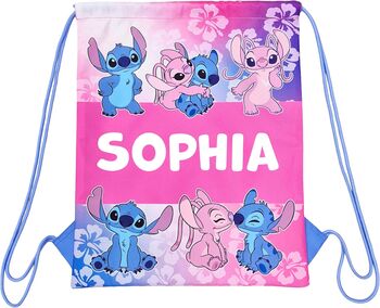 Disney Lilo And Stitch Drawstring Bag Personalised Girls, 5 of 6