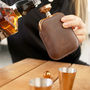 Copper Hip Flask Set With Personalised Leather Sleeve, thumbnail 1 of 12