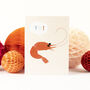 Mini Groovy Prawn Card, thumbnail 1 of 5