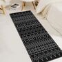 Black Woven Runner Rug, thumbnail 1 of 8